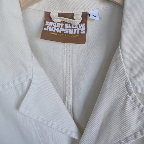 EEUC Big Bud Press Short-Sleeve Jumpsuit in Vintage Off-White - Picture 3 of 3